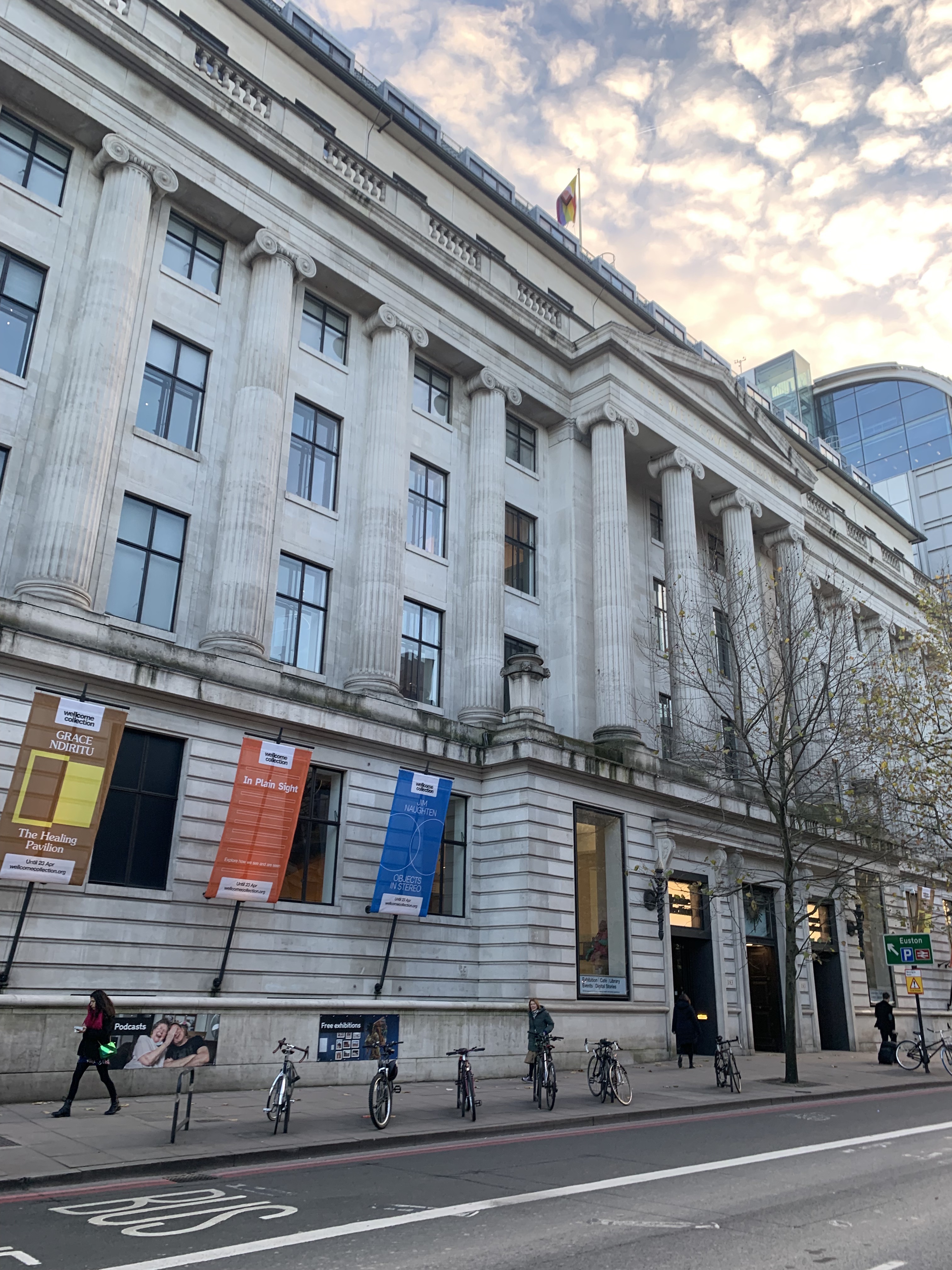 Wellcome Library building. 183 Euston Road, London, UK