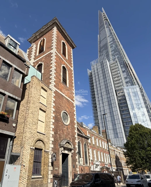 Old Operating Theatre Museum and Herb Garret in London. The museum is located near London Bridge Station and Borough Market. The Shard Skyscraper can be seen in the background