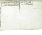 Aerial view of Houses of Parliament, Westminster Bridge and St Thomas Hospital, postcard c. 1919–1920. View verso. Not used.