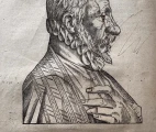 IN EFFIGIEM A. PAREI Quærit ibi fit facies, fatis hanc pictura docebit, Doctrina facient, sed tua scripta fidem. A. GAUDINUS (Dedication to an effigy of Ambroise Paré in the Oeuvres of 1575). Credit: EuroMedSim