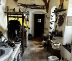 Alchemist's workshop with original artefacts of the 16-17th centuries. Pharmacy Museum, Basel, Switzerland