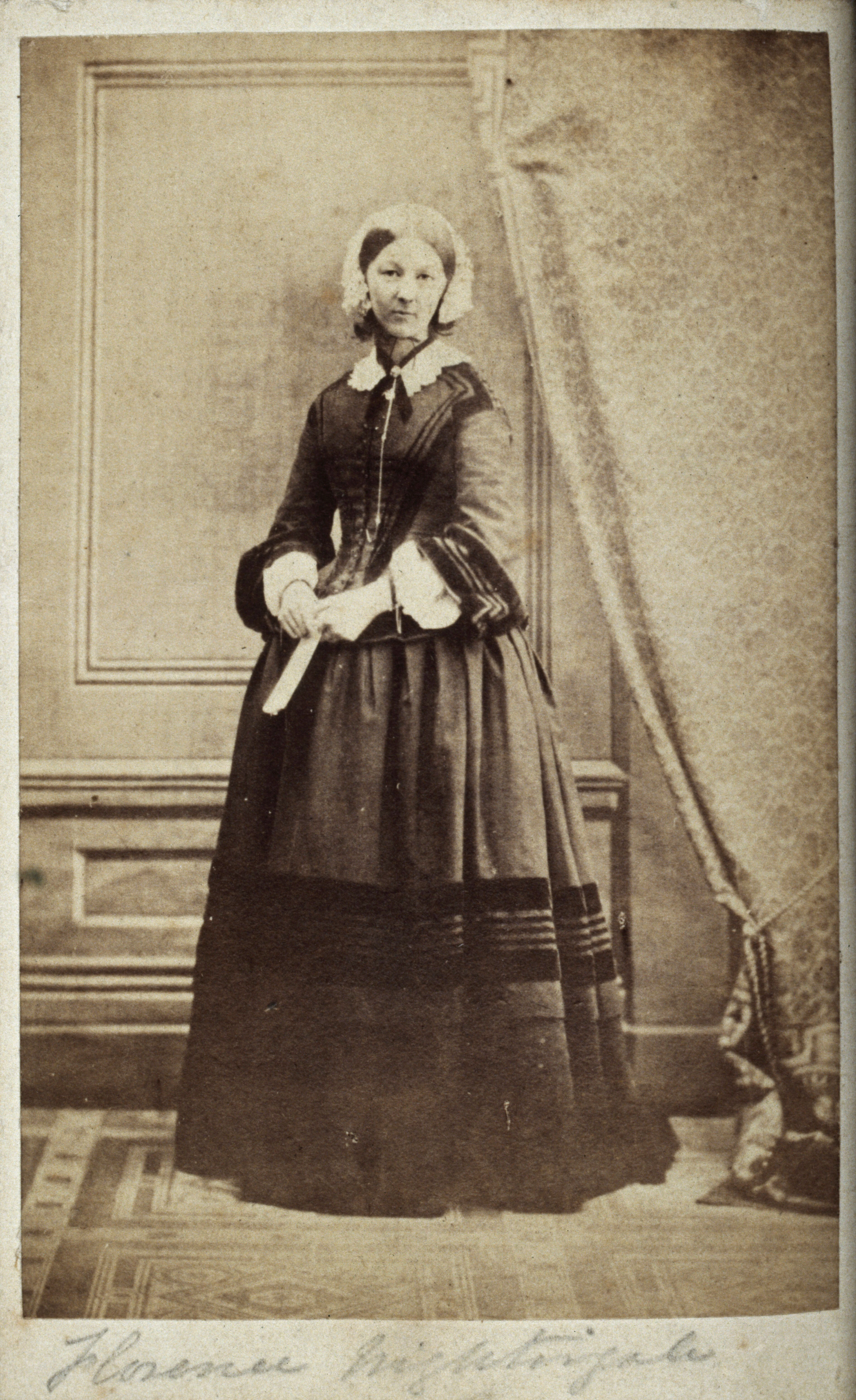 Florence Nightingale (1820–1910). Photographic portrait attributed to Goodman of Derby (active 1860s). Source:  Wellcome Collection, London