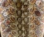 Ceiling decorated by the coat of the arms