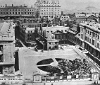 St Thomas's Hospital 1860, aerial view. Source: wikipedia, Wellcome Collection