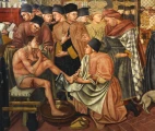 Fragment of The Care of the Sick, a fresco by Domenico di Bartolo