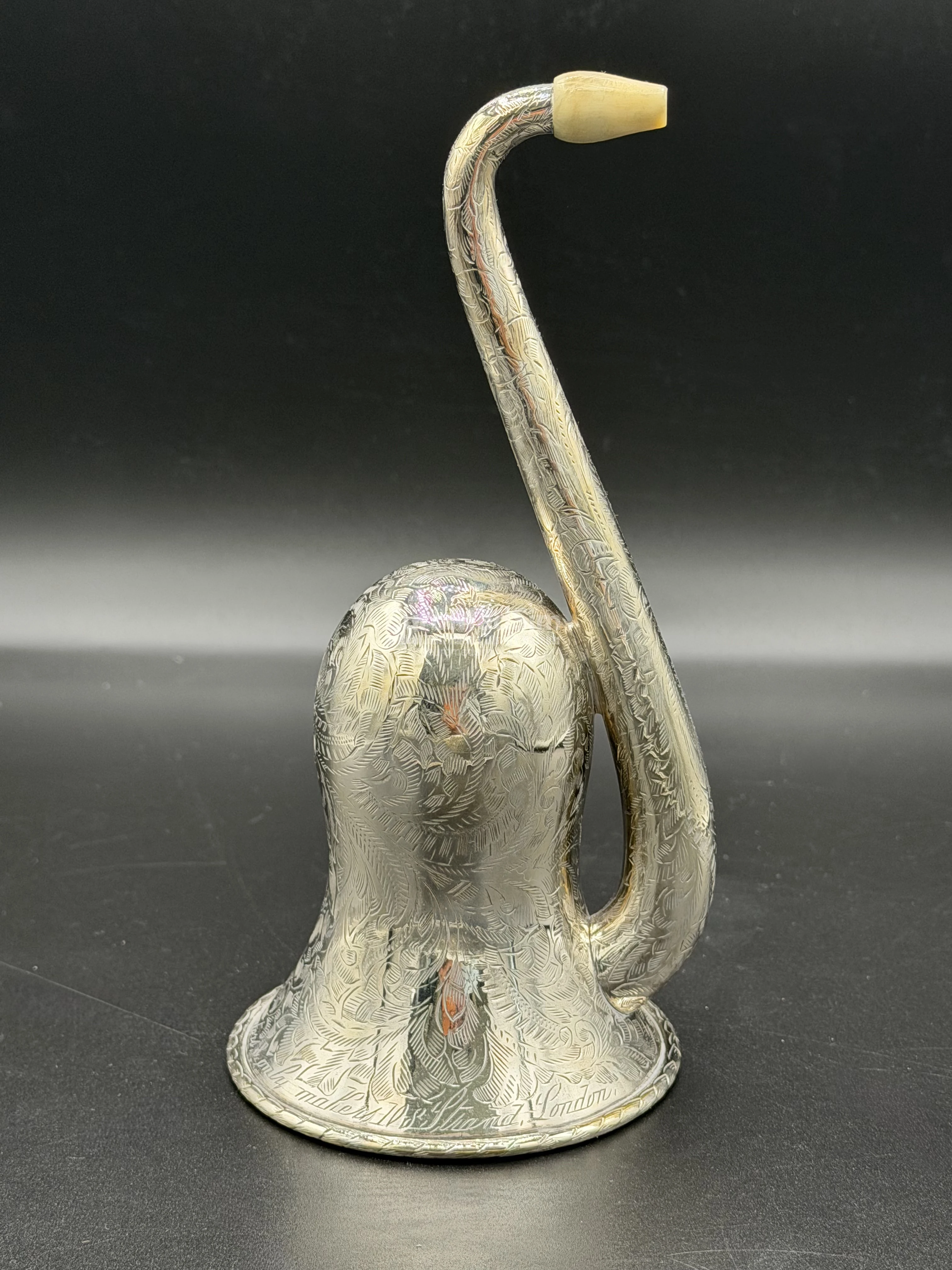 Engravings of the floral patterns on the 'London dome' Ear Trumpet (Hearing Aid) made by Rein & Sons, middle to end of 19 cent.