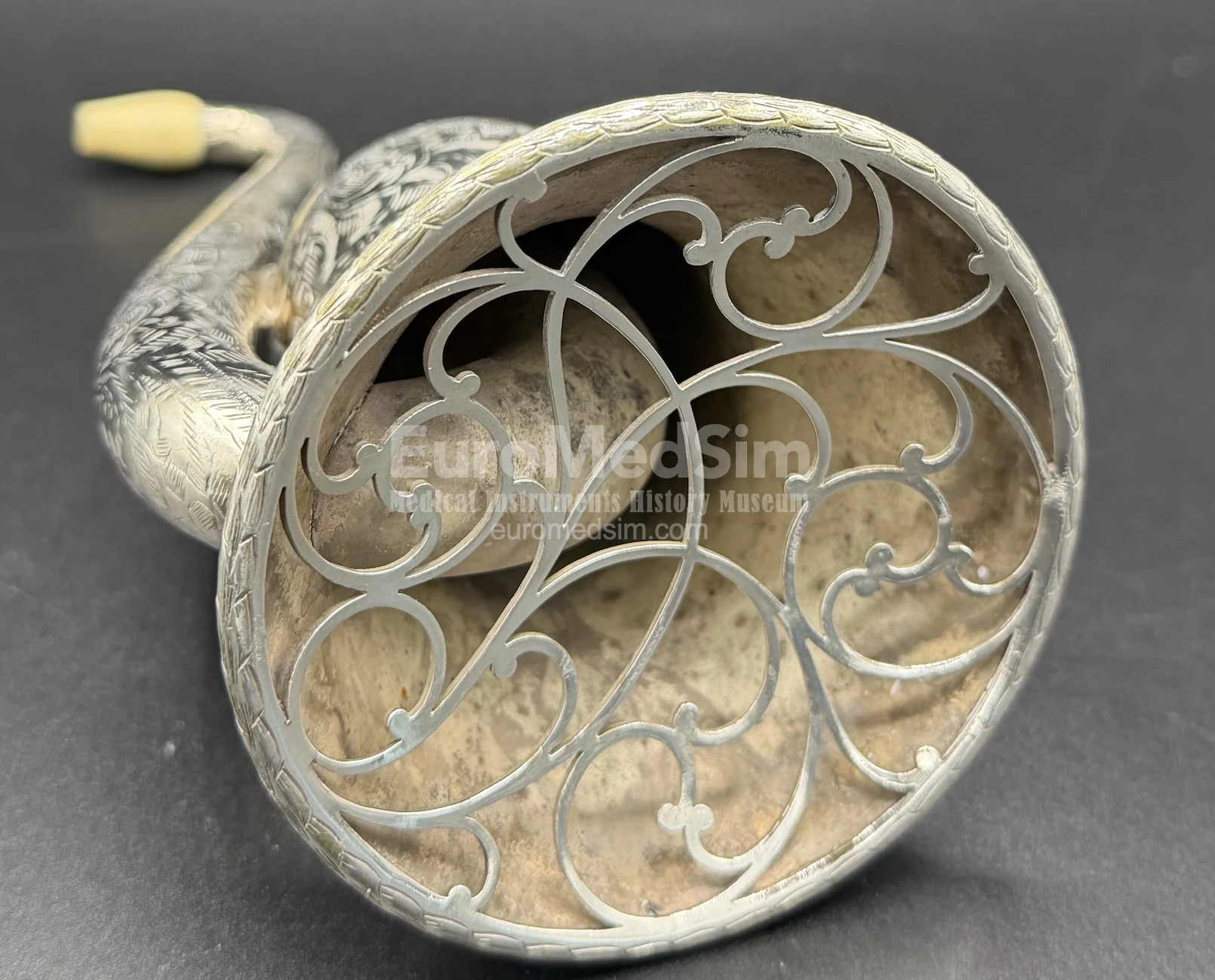 Floral design of the grill at the Ear Trumpet