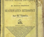 Quarterly Epitome of American Practical Medicine and Surgery. W.A. Townsend Publisher, New York, 1881, Volume II, Part VII, September