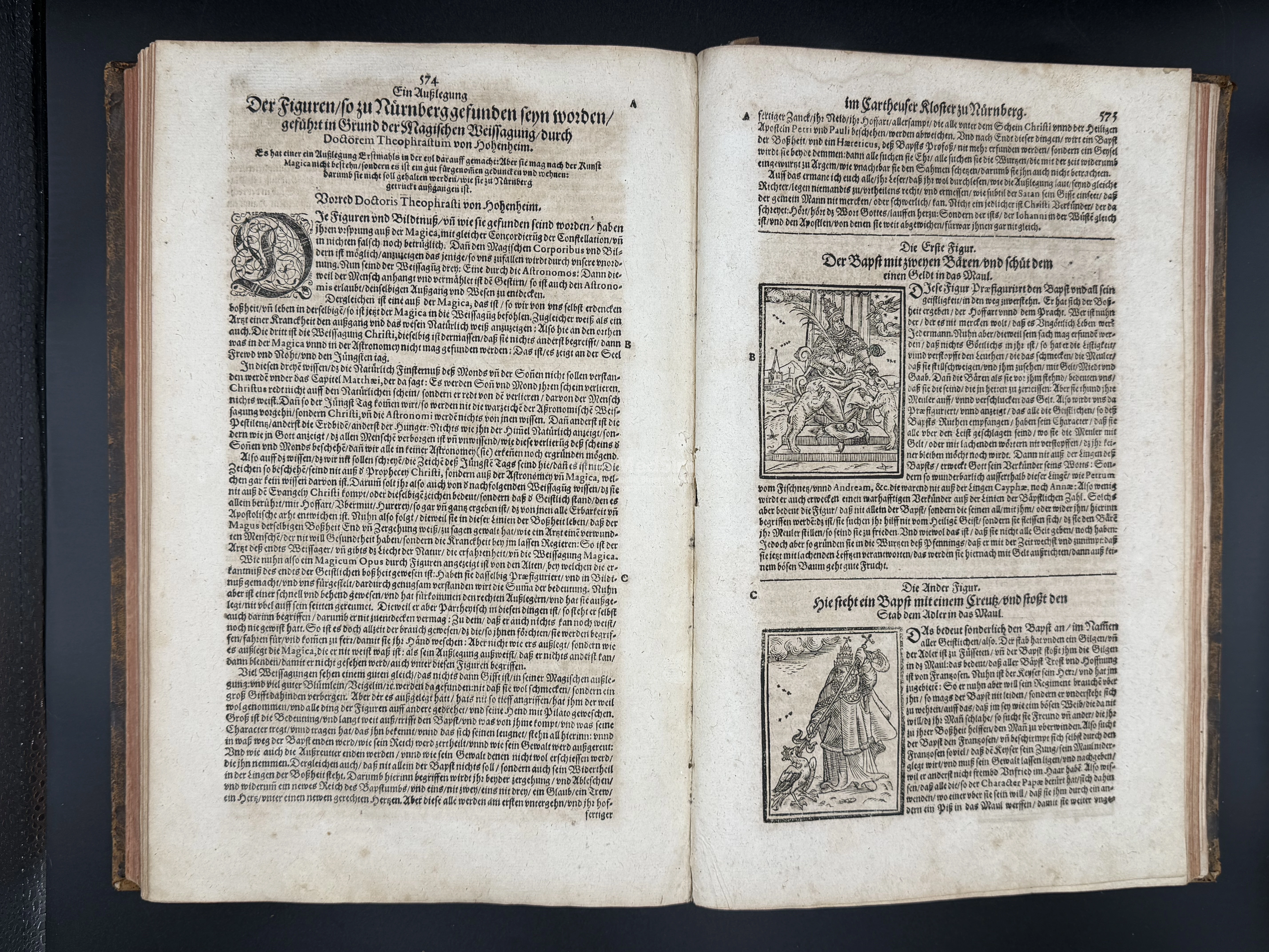 The introductory page to Paracelsus’s *Prophetic Figures*, in which the “Nuremberg Figures” are presented as images that should be interpreted not through ordinary reading, but through magical divination and the interpretation proposed by Paracelsus