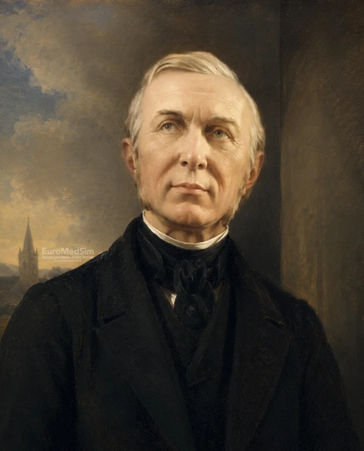 Theodor Fliedner (1800–1864) was a German Protestant pastor, social reformer, and founder of the first nursing school. Florence Nightingale received inspiration for her ideas there. Source: EuroMedSim
