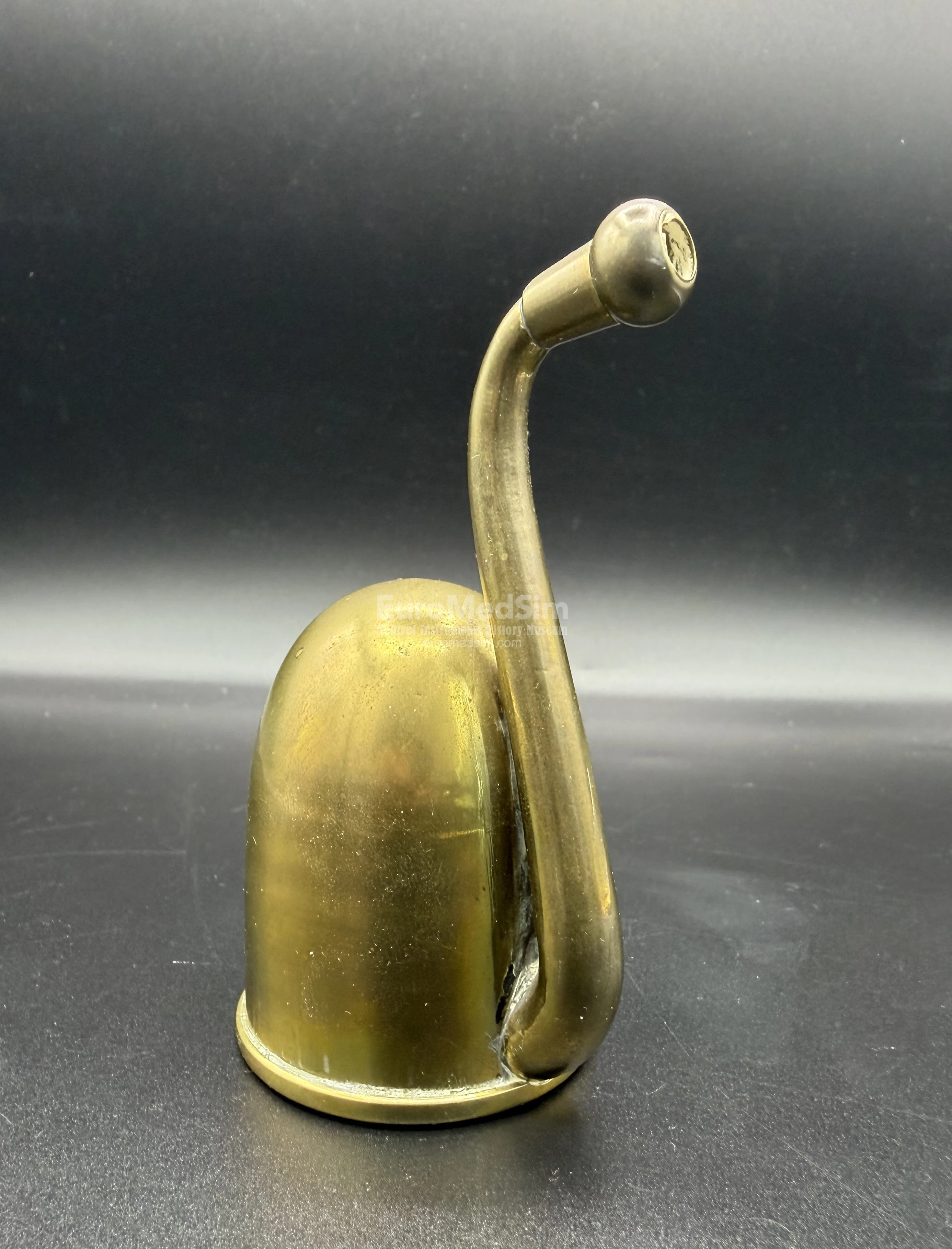 Brass Trumpet Hearing Aid. Style London Dome (Swan shape) England, c. 1880
