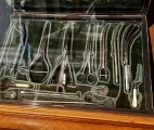 The set of obstetric instruments by Joseph Malliard, in the late XVIII cent..