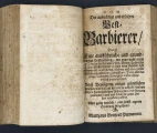 Der aufrichtige und erfahrne Pest-Barbierer (The sincere and experienced plague barber) by Matthæus Gottfried Purmann (1648–1711), surgeon and city physician in Breslau... Frankfurt and Leipzig, published by Michael Rohrlach, bookseller in Liegnitz, 1708