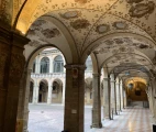 Courtyard of the Palazzo dell’Archiginnasio, Bologna, Italy