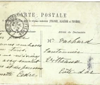 Postcard sent to Vitto, Côte-d’Or department, France. Language: French. Recipient: Mr. Vachar. Date of mailing: September 28, 1909