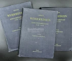 Zimmer, A. Wehrmedizin - Kriegserfahrungen 1939–1943, Franz Deuticke, Wien, 1944. Three bands in dark blue linen hardcover