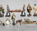 Elastolin toy figures - soldiers, nurses, paramedics and military surgeons. O. und M. Hausser, West Germany