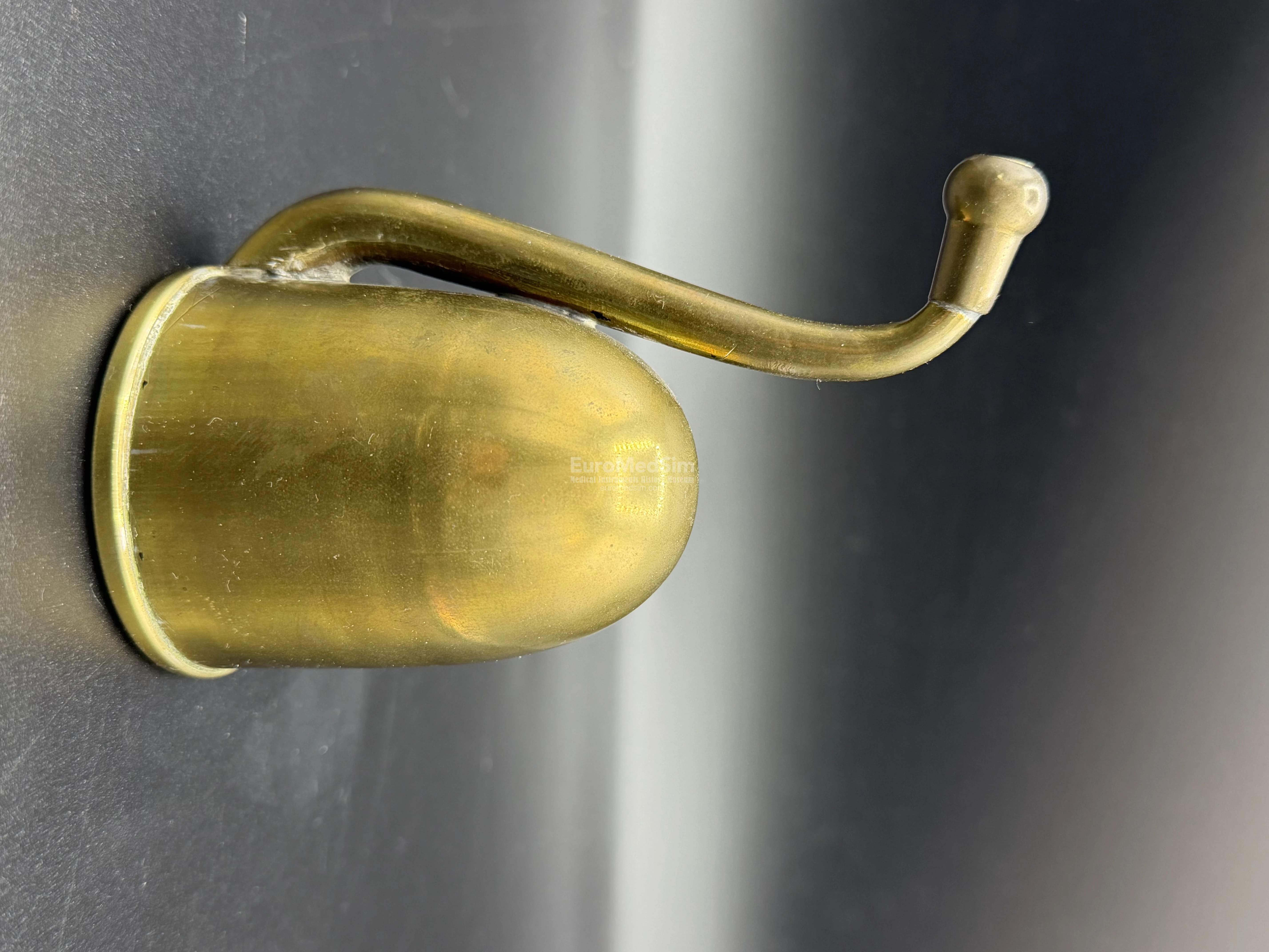 Brass Trumpet Hearing Aid. Type: London Dome (Swan shape). English, c. 1880