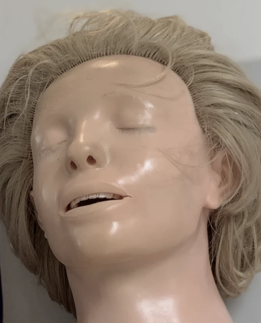 Face of the Anatomic Anne manikin by Laerdal