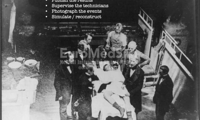 Reconstruction of the first demonstration of surgical anaesthesia by Dr. William T. G. Morton, 16th October 1846. Source: Wellcome Collection