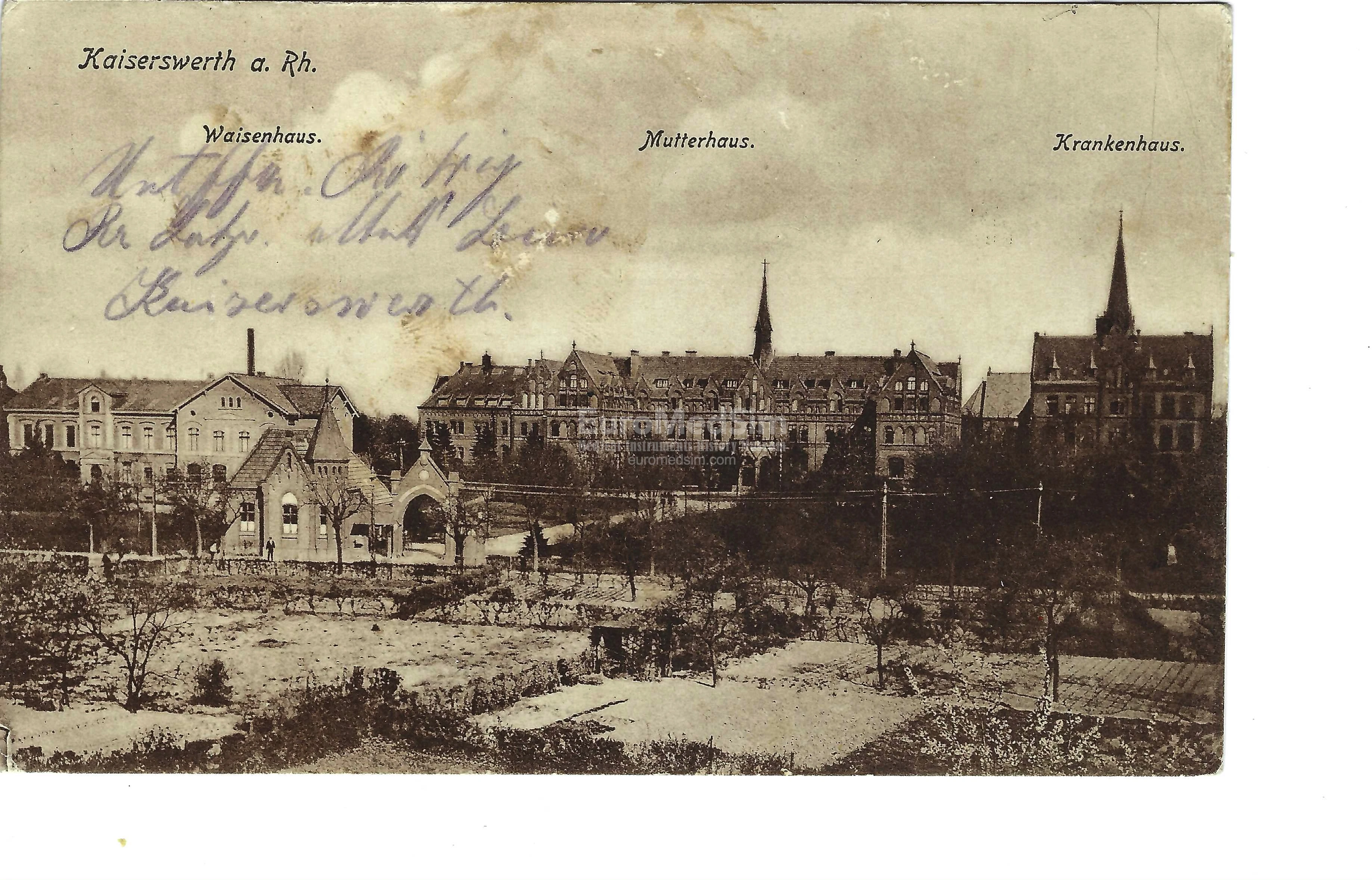 Weisenhaus, Mutterhaus and Krankenhaus of the Diaconate in Kaiserswerth a. Rh. (Diakonissie). Germany, 1917
