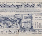 Promotional Calendar of the Allen & Hanburys Milk Food with address at Lombard Str, the year 1905. Credit: Wellcome Collection, London