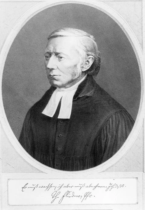 Pastor Theodor Fliedner (1800-1864), ca. 1850 — about age of 50. Source: wikipedia