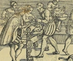 Engraving from the Chirurgiae Ioannis Andreae a Cruce ... libri septem, 1573.  Credit: Francis A. Countway Library of Medicine. Source: archive.org