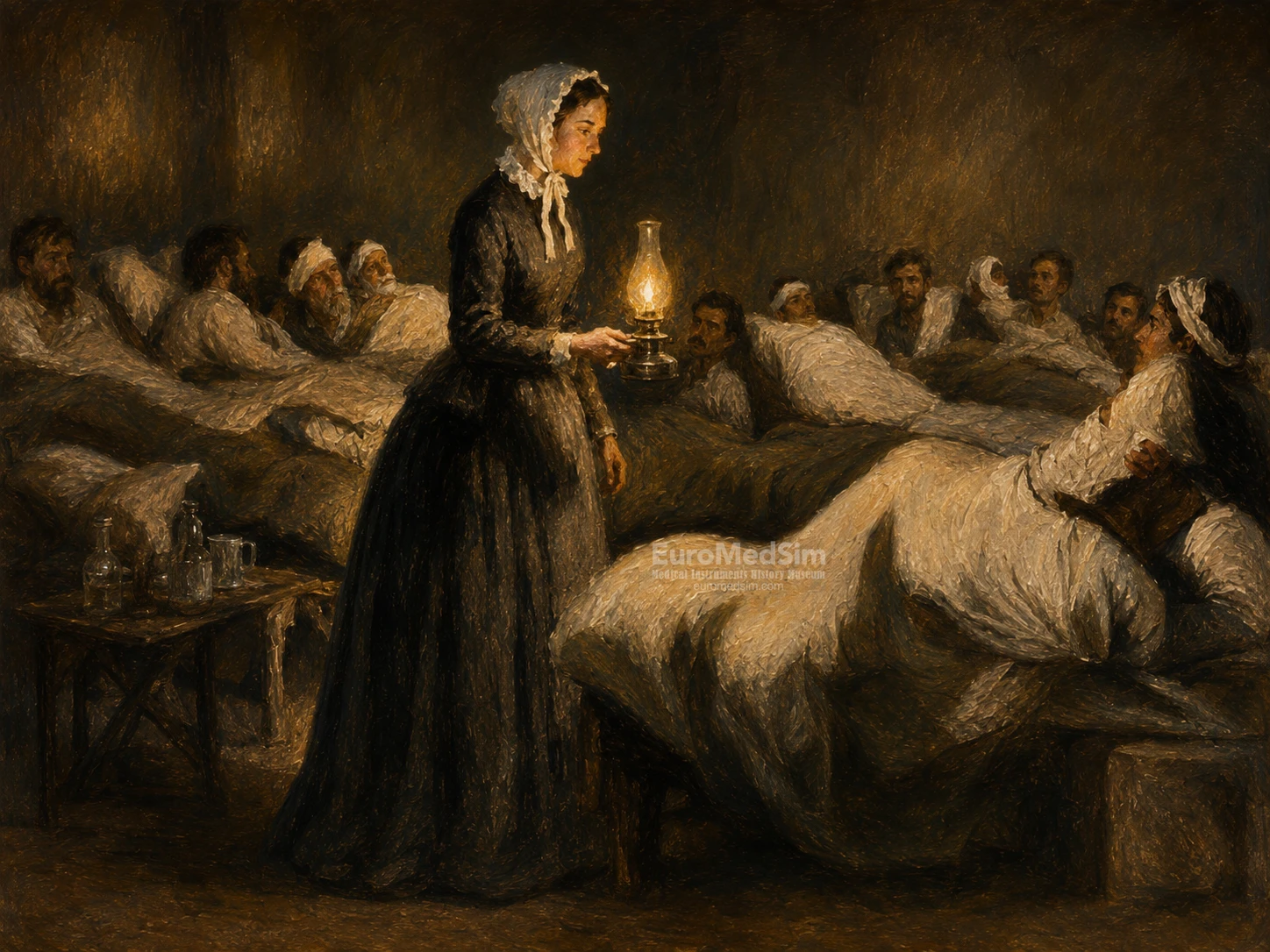 Florence Nightingale during Crimean War in Scutari was known as "The Lady with the Lamp"