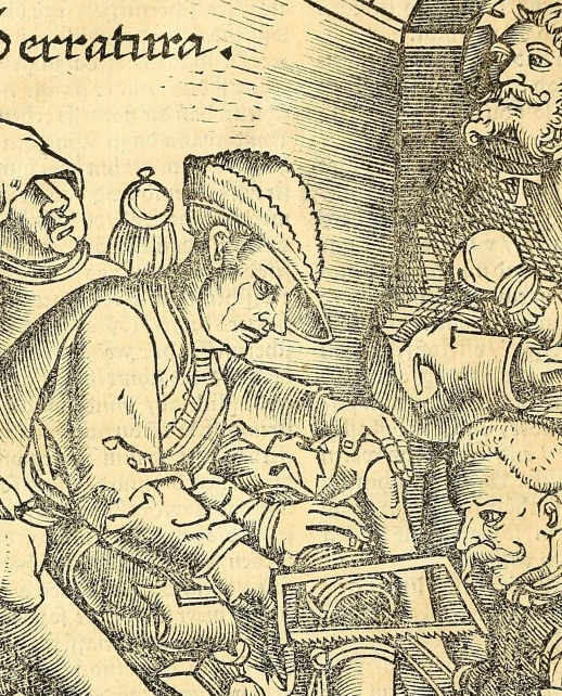 The field-surgeon performing leg's amputation. Illustration from the Feldtbuch Der Wundarzney by Hans von Gersdorff. Source: The Francis A. Countway Library of Medicine, Harvard School of Medicine, USA