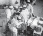 Halsted operates with Harvey Cushing and John Finney ("All Star Operation"). Johns Hopkins University. In the book of W.G. MacCallum (1930) inscribed as "Dr. Halsted's First Operation in the New Surgical Amphitheatre in 1904."