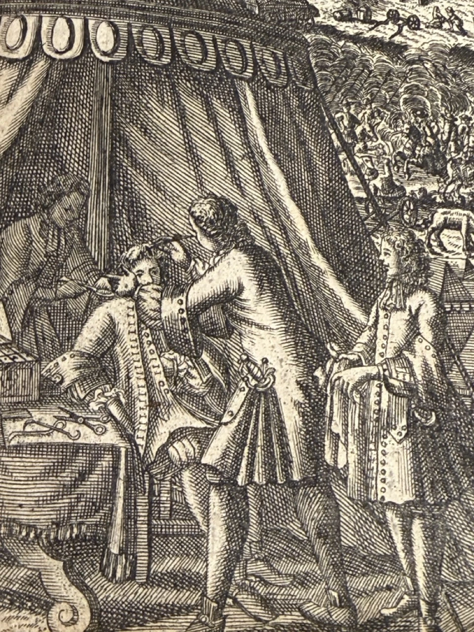 Part of the title from the book "Fünfzig sonder- und wunderbare Schußwundencuren..." Frankfurt/Leipzig, 1693 by Matthaeus Gottfried Purmann (1648–1711)