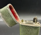 Inside there are slots for scissors, forceps, lancets, probes and others minor surgical instruments. Pocket green-stained shagreen case, England, c.1800