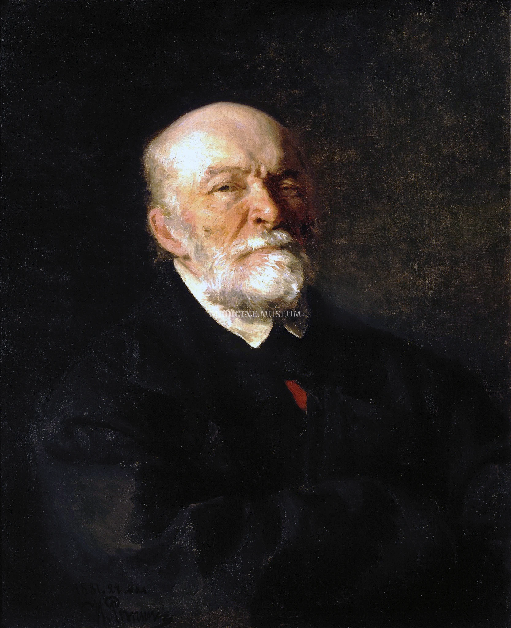 Nikolay Pirogov painted by Ilya Repin in 1881