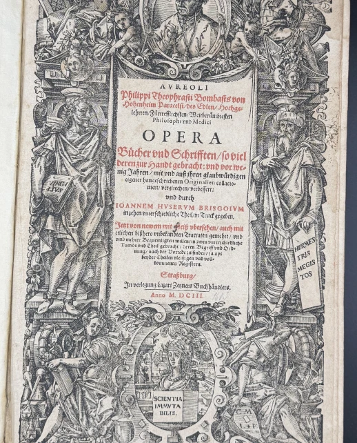Paracelsus Philippus Theophrastus. Opera. Strassburg, volume 1, title, 1603