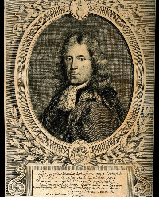 Part of the title from the book "Fünfzig sonder- und wunderbare Schußwundencuren..." Frankfurt/Leipzig, 1693 by Matthaeus Gottfried Purmann (1648–1711)